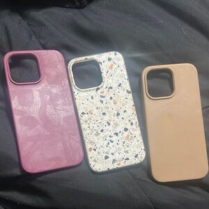 Stylish Phone Case Set - Purple, Multicolor, Tan